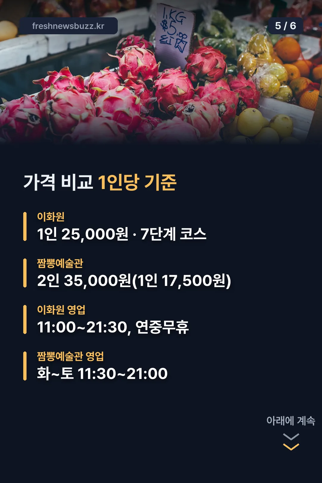 가격 비교표